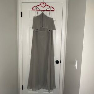 Azazie Bridesmaid dress, color silver, size 14